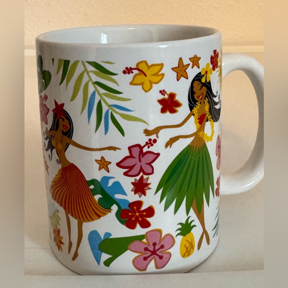 Hula girl coffee mug.